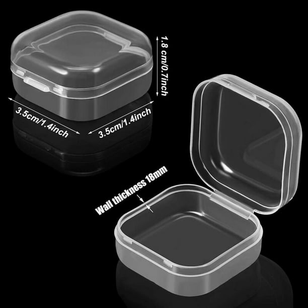 10Pcs Mini Clear Plastic Small Box Jewelry Earplugs Container Storage Tool  CA 